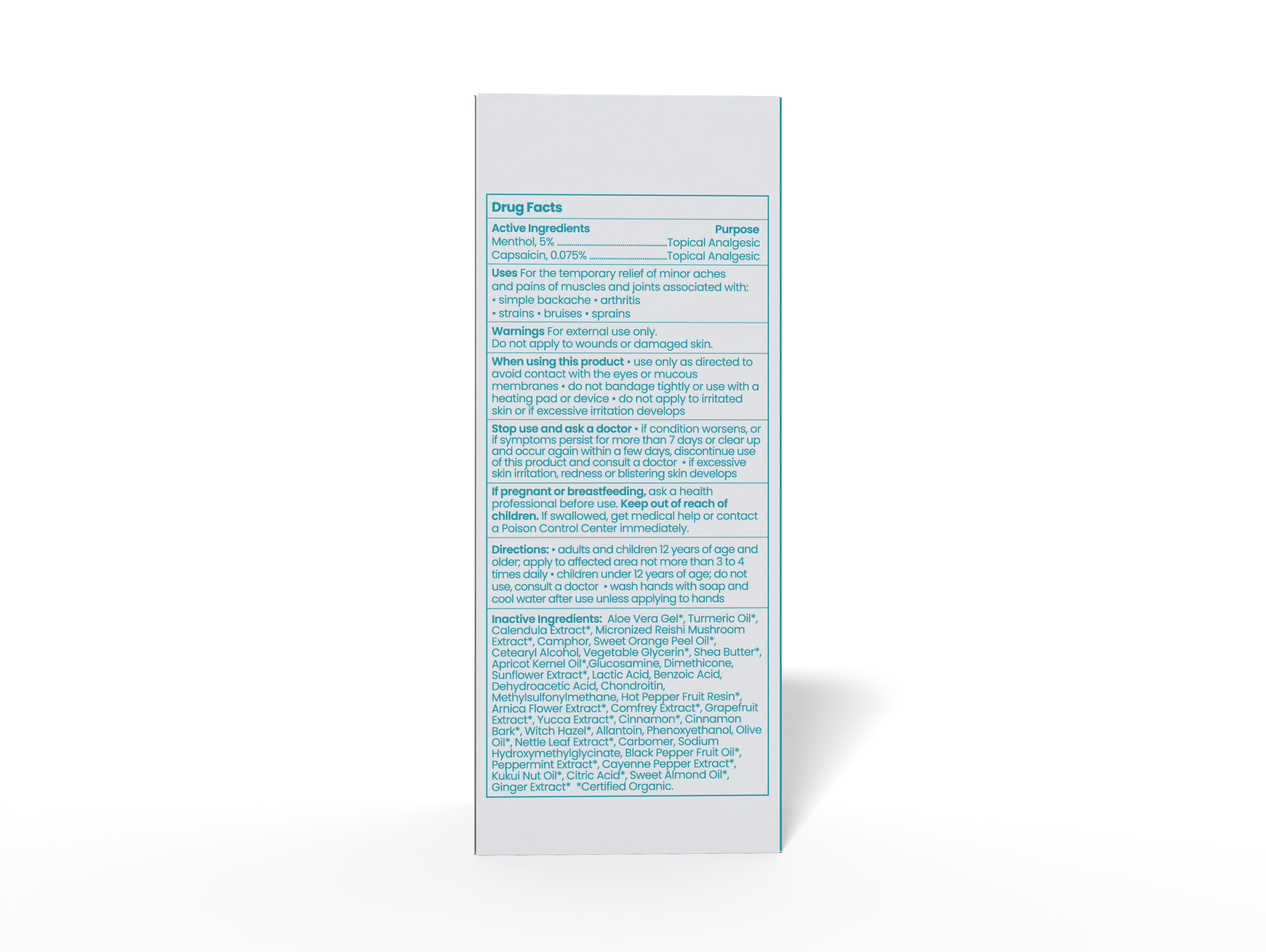 REISHI RESCUE CREAM, PAIN RELIEF CREAM